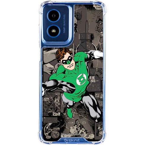 DC Comics Green Lantern Vintage Action Pose Pattern Moto G 5G (2024) Clear Case